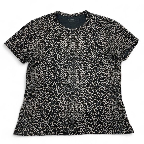 All Saints Other - ALL SAINTS Oversized Shirt Leopard Print Feline Crew Short Sleeve Tee Men's S